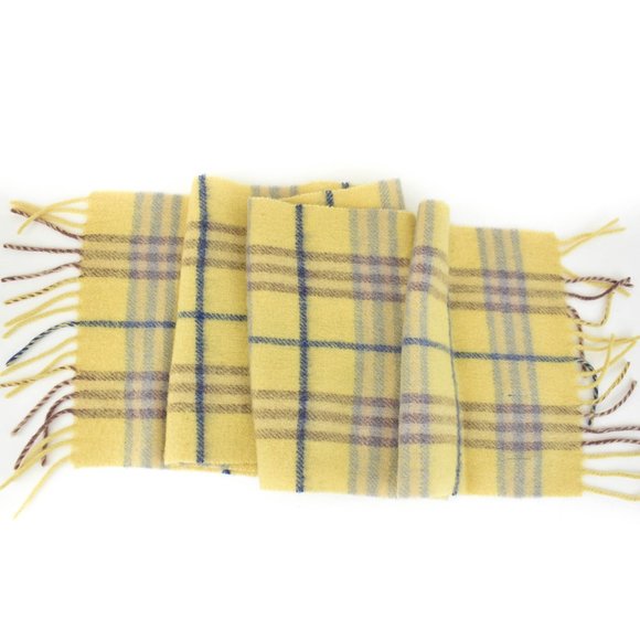 Burberry Accessories - BURBERRY: Yellow, Nova Check 100% Wool Scarf (ru)